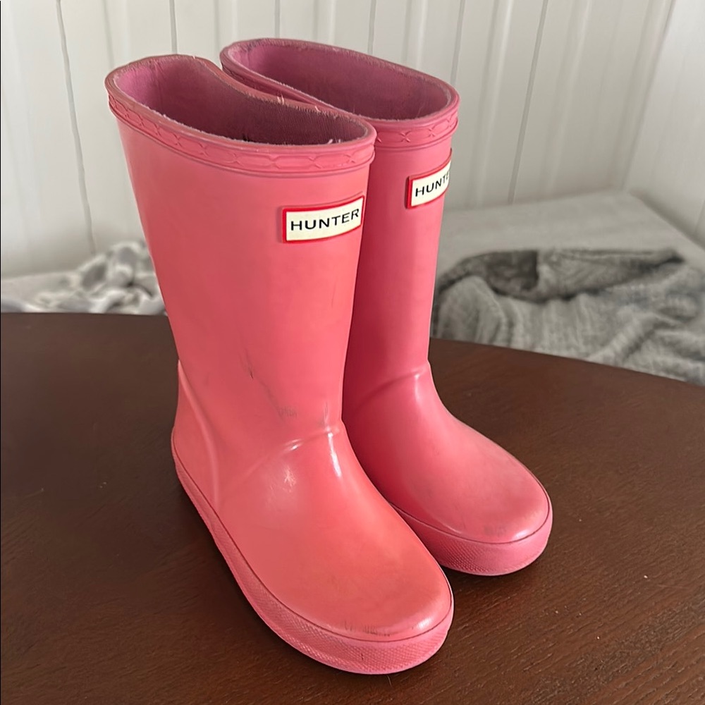 Hunter Pink Waterproof Boots